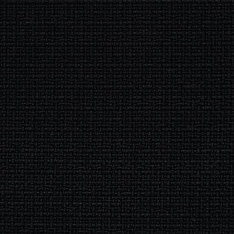 Black woven fabric sample displaying a dense, irregular texture with a matte finish and subtle mottled effect throughout the surface.